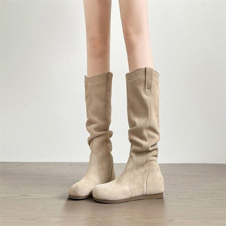 Creeper Knight Flat-Heel Cowboy Boots
