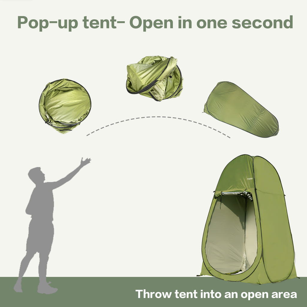 Camping Shower Tent 7FT Instant Level Up Privacy Tents, Portable Toilet Tent Outdoor Dressing Room, Foldable Camp Sun Shelter For Beach Fishing