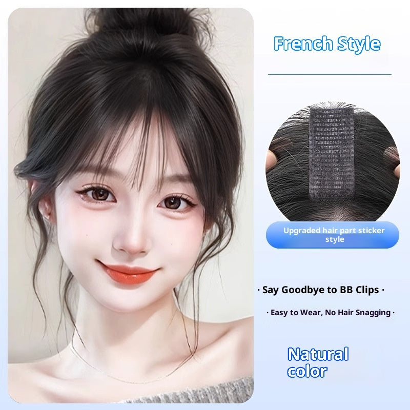 Velcro Head Real Hair Bangs Wig Set
