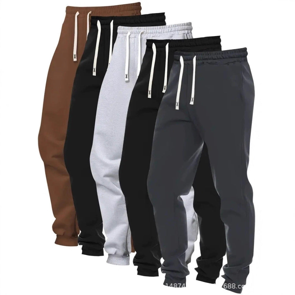 Men's Solid-Colored Jogger Pants Pack Of Five