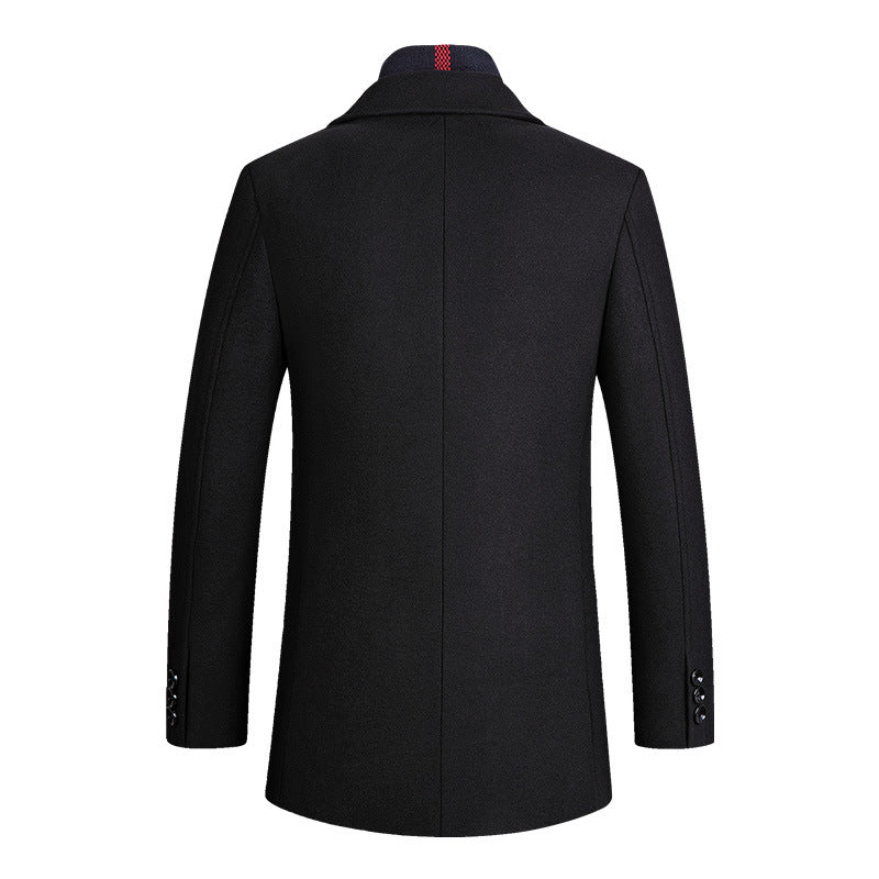 Men's Lapel Casual Suit Jacket With Wool Scarf