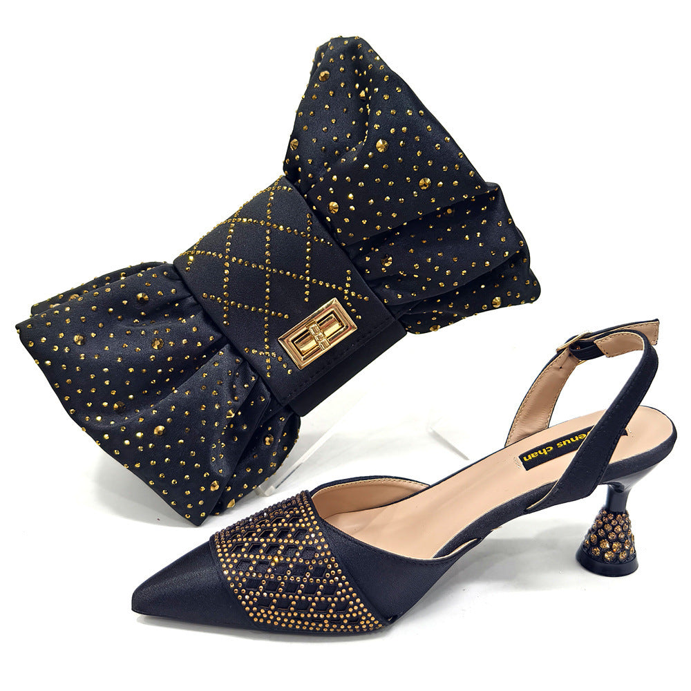 Women's Shoe And Bag Set Minimalist Pointed-toe