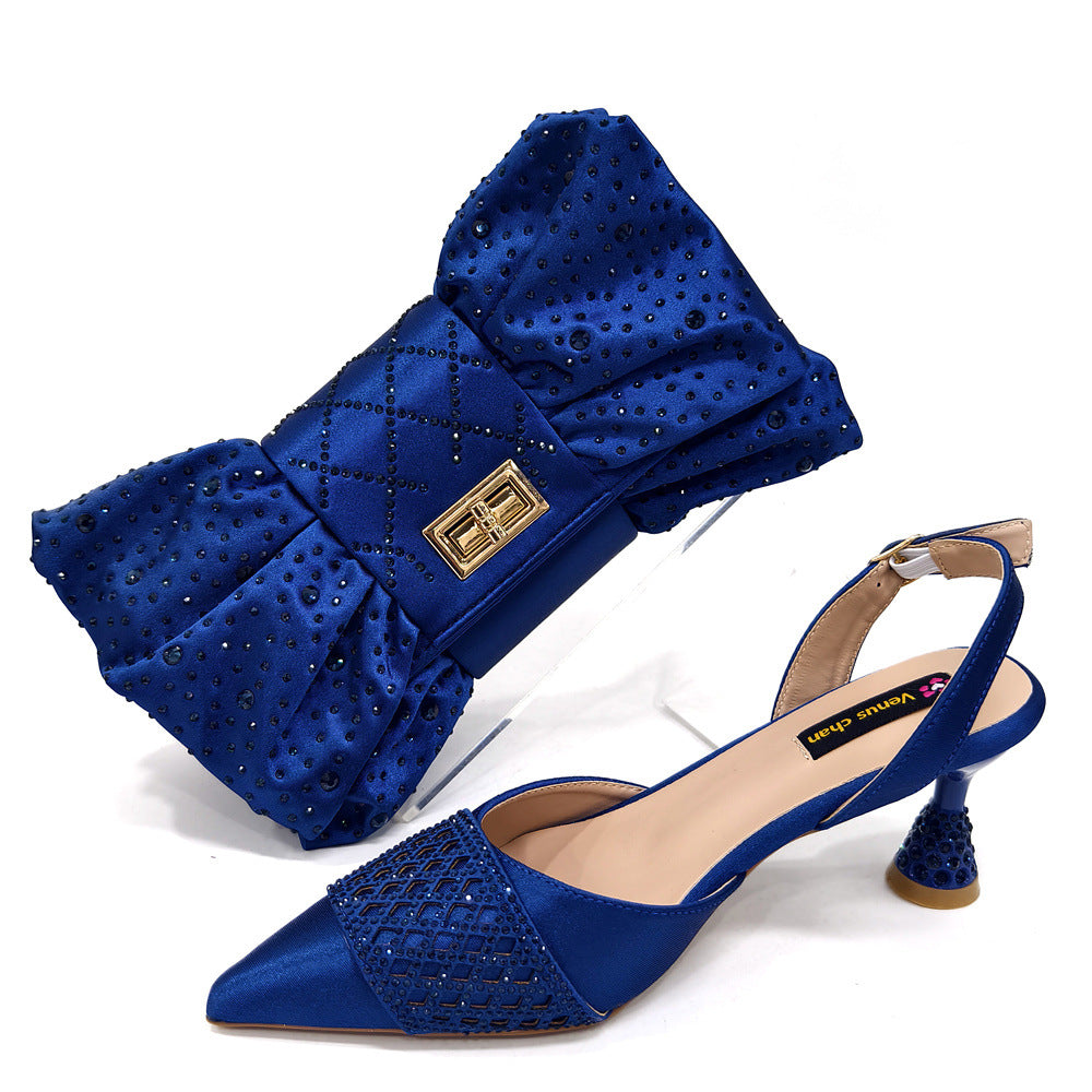 Women's Shoe And Bag Set Minimalist Pointed-toe