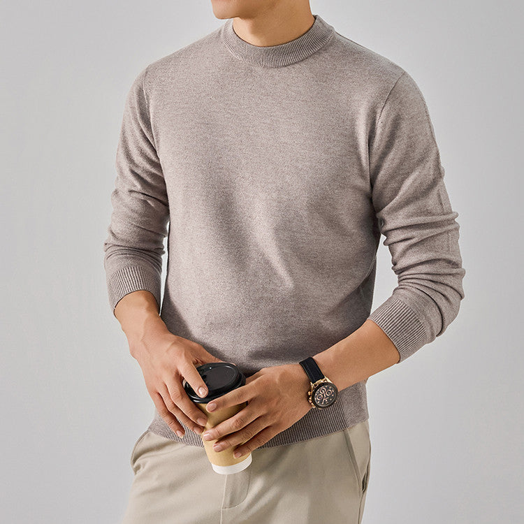 Mens Multi-Color Thickened Knit Sweater