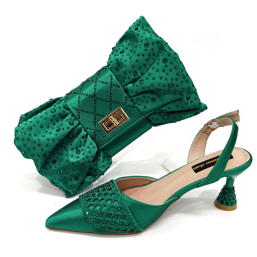 Women's Shoe And Bag Set Minimalist Pointed-toe