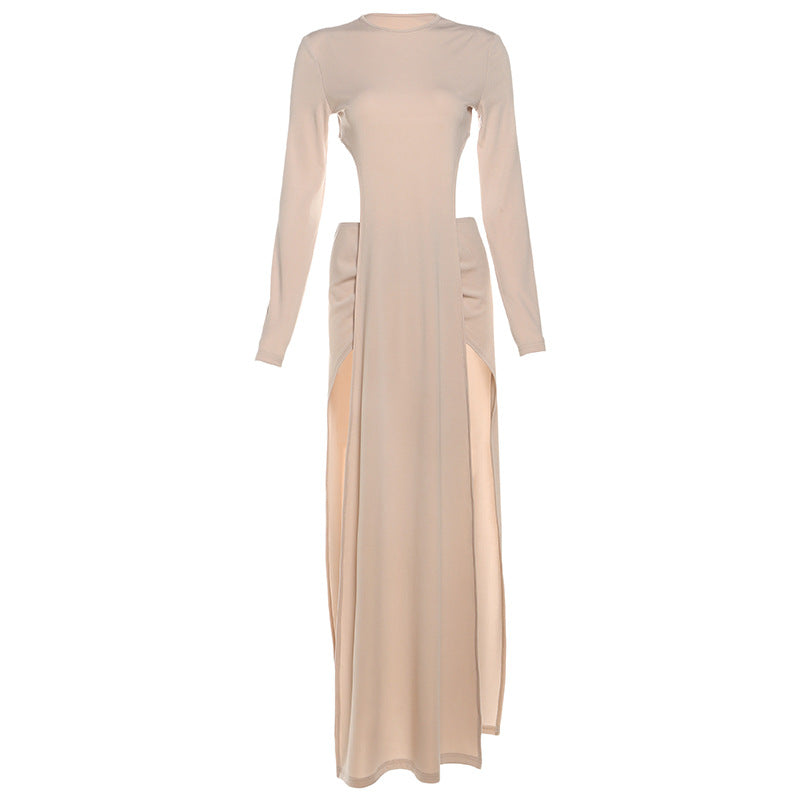 Womens Long-sleeve Top And Skirt Set