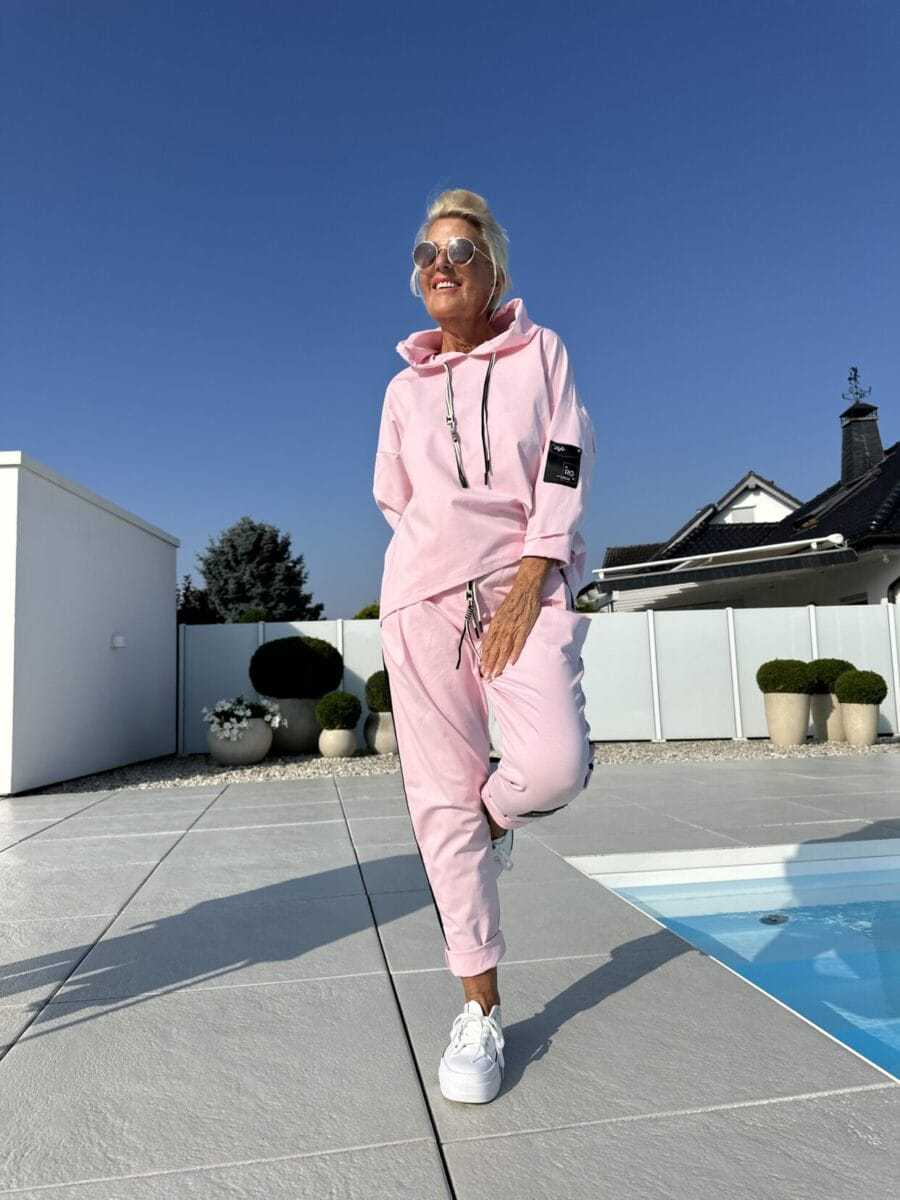 Round Neck Long Sleeve Braiding Stitching Trousers Suit