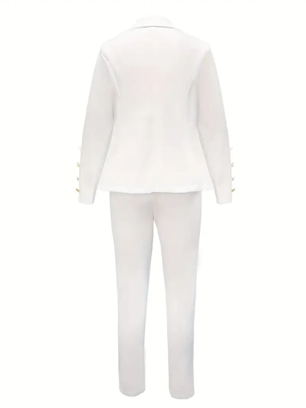 Women's Business Casual Suit And Trousers Large-sized Two-piece Set, Double-breasted Lapel Suit And Slim-fitting Trousers Set, Suitable For Office And Daily Life, Women's Clothing Amazon Does Not Sell