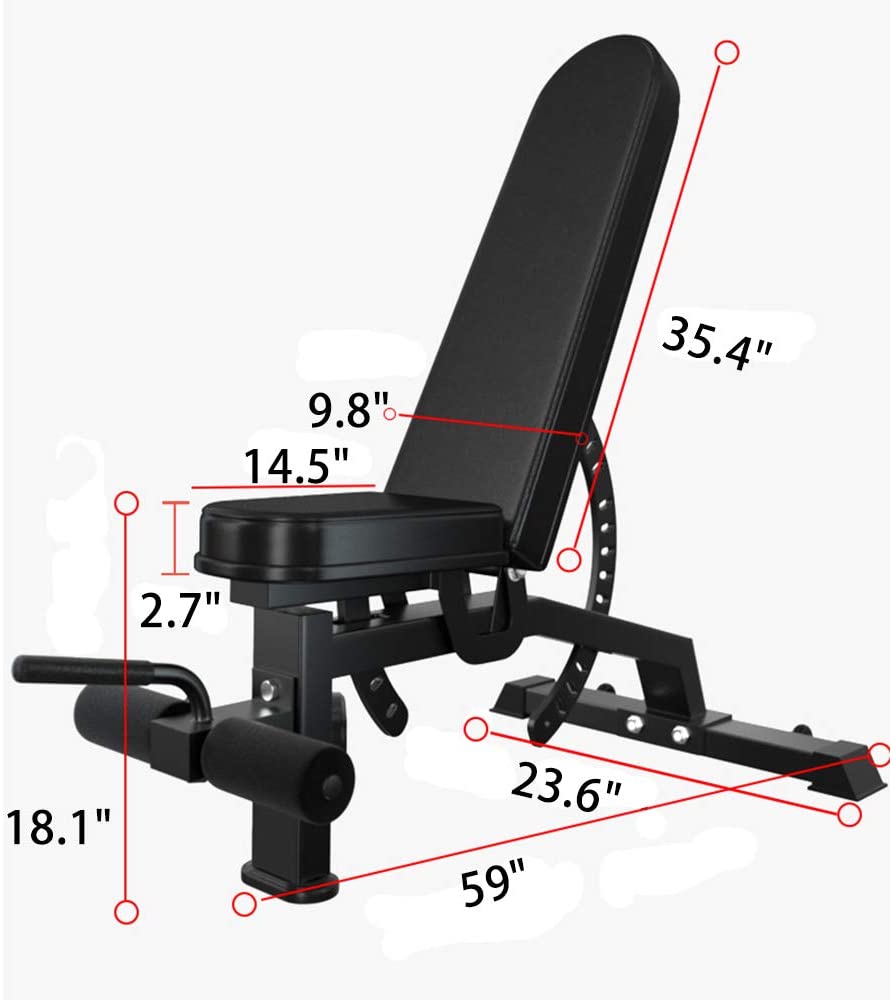 Adjustable Strength Training Bench Press Home Full Body Workout Foldable Weight Benches Gym Multi-functional Fitness Dumbbell Chair