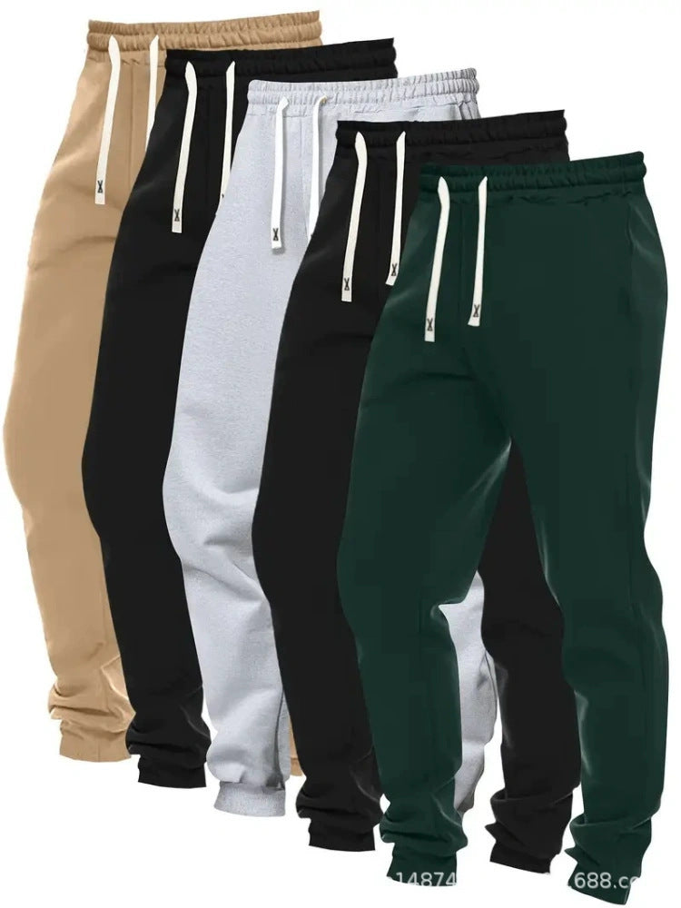 Men's Solid-Colored Jogger Pants Pack Of Five