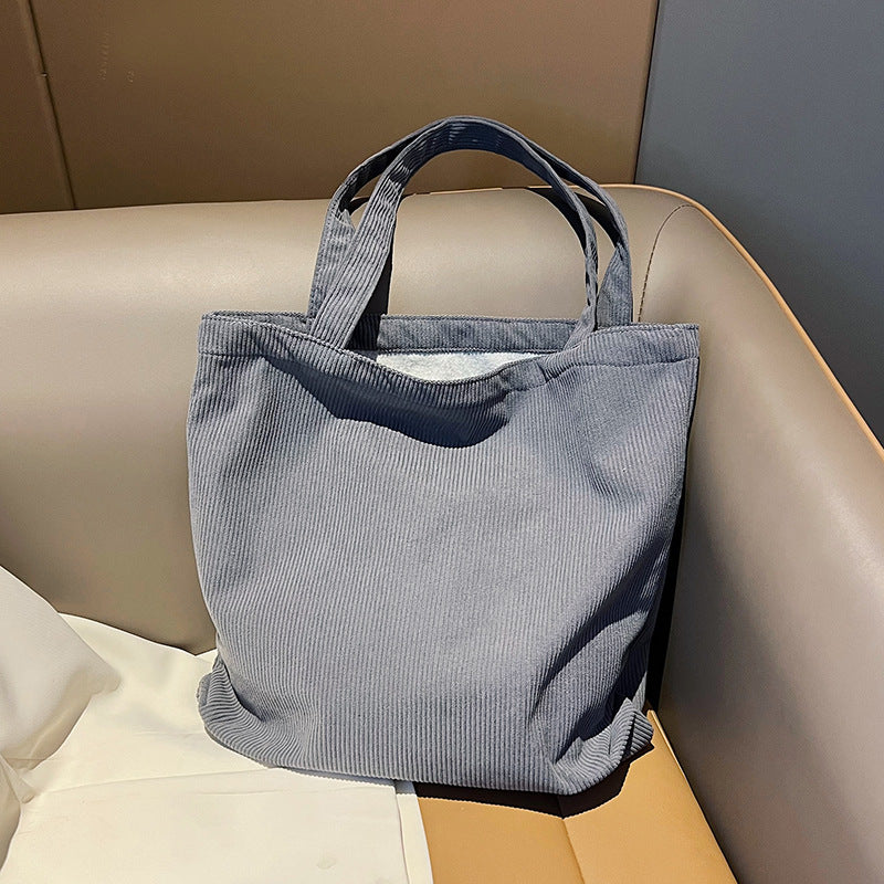 Large-Capacity Corduroy Tote Bag Simple And Stylish Shoulder