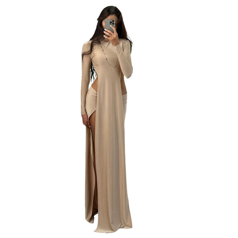 Womens Long-sleeve Top And Skirt Set