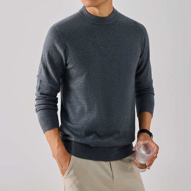 Mens Multi-Color Thickened Knit Sweater
