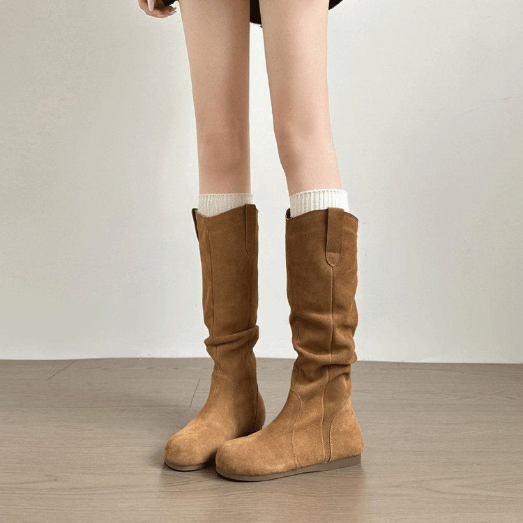 Creeper Knight Flat-Heel Cowboy Boots
