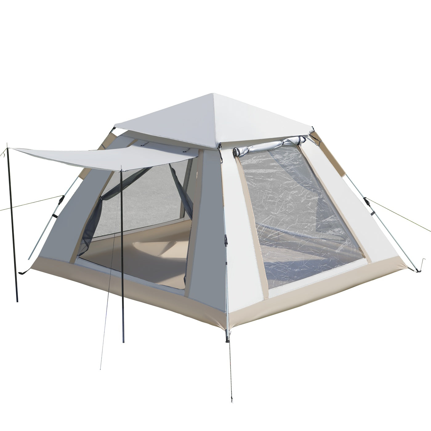 Family Quick-opening Tent 84.6L X 84.6W X 55.9H Tent Instant Camping Rainproof Tent 2-4 Person Tent Outdoor Tent Camping Tent  Hiking Tent Camping Set Pop-up Tent Outdoor Tent Party Portable Tent