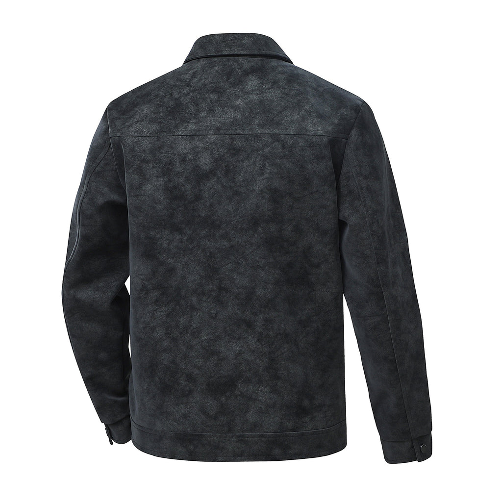 Men's Trendy Casual Streetwear Vintage American-style Leather Jacket