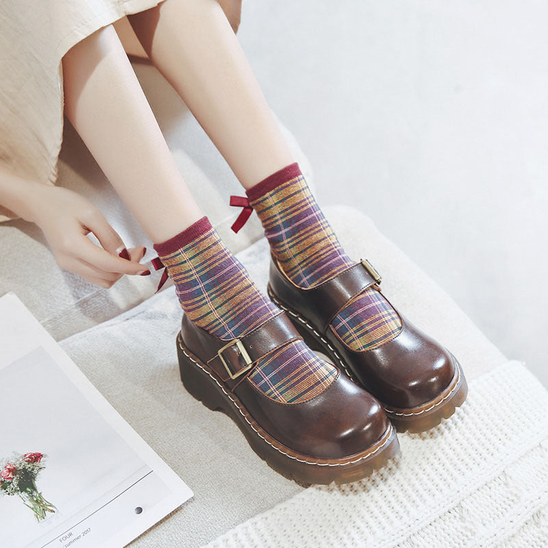 New-style Vintage Buckle Mary Jane Shoes