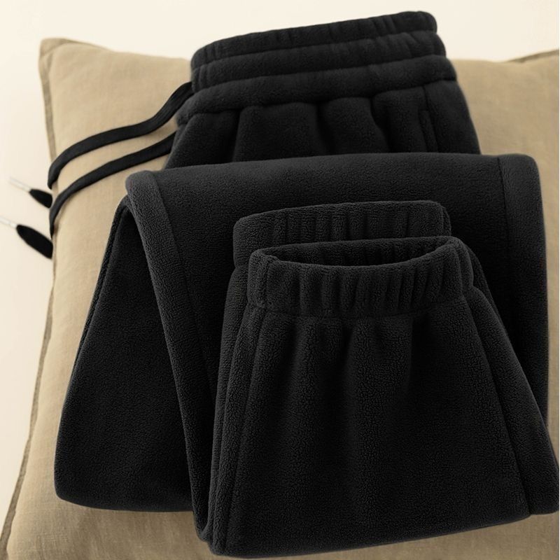 Men's Double-sided Fleece Jogger Pants With Drawstring And Extra-thick Lining