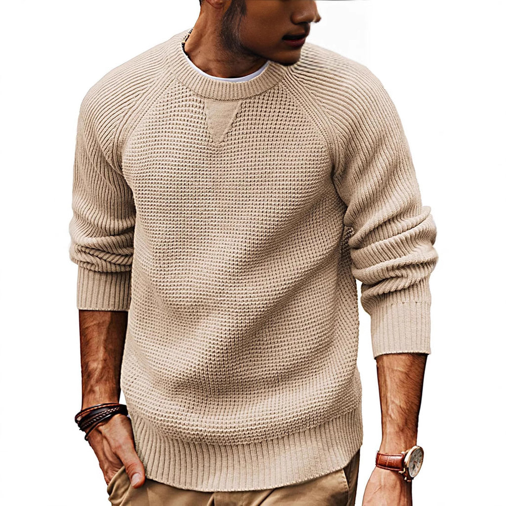 Men's Retro Heavyweight Thickened Sweater Loose-Fit Casual Knitwear