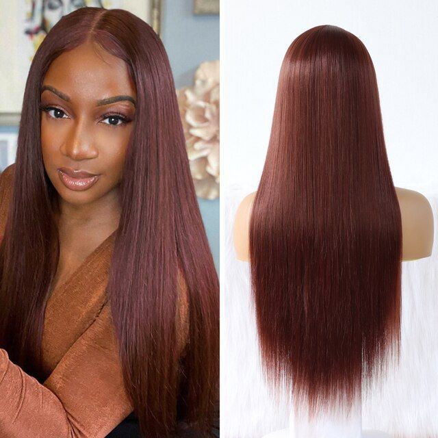 Red Brown 33color Huamn Hair Wig 134HD Transparent Lace