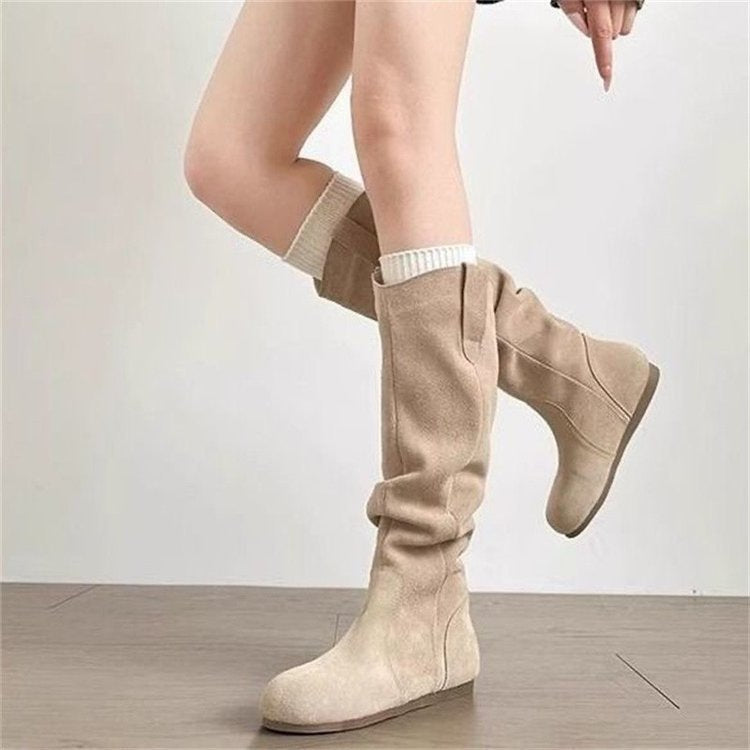 Creeper Knight Flat-Heel Cowboy Boots