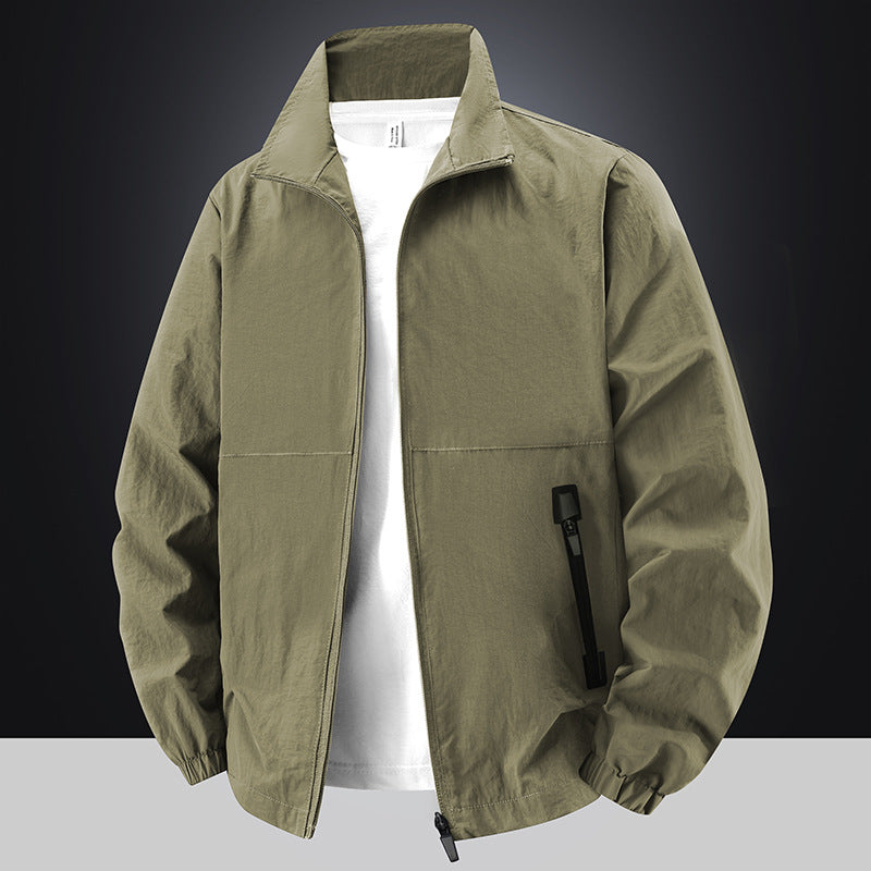 Spring And Autumn Outdoor Sports Jacket With Stand-Up Collar
