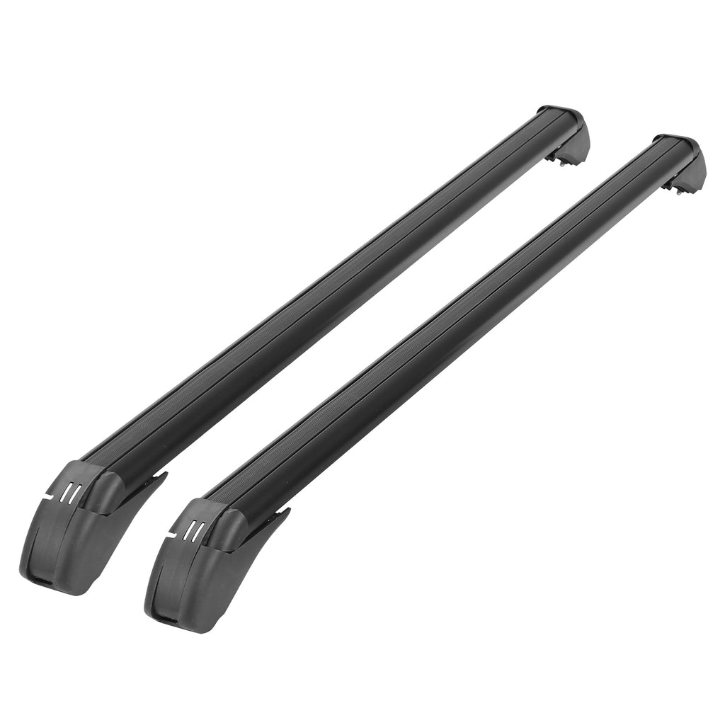 2PCS Universal 110cm 43-inch Car Roof Rack Cross Bar With Anti-Theft Lock Adjustable Window Frame For Bike Kayak Cargo Luggage
