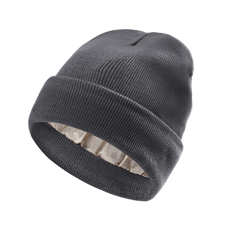 Women's Protective Hairstyle Warm Knitted Colored Hat Wool Hat Fashion Warm Knitted Wool Hat