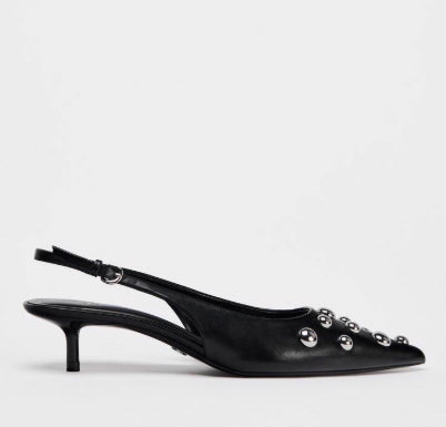Women's Shoes Low-cut Pointed-toe Rivet-decorated Stilettos